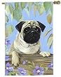 Pugs Pug Dogs Large House Flag or Banner