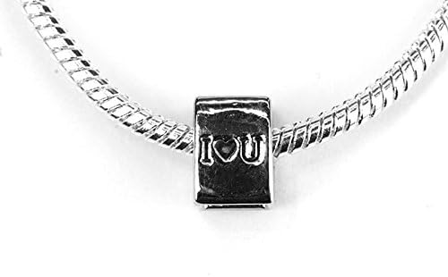 Qmalls Peter Pan Love Square Shape I Love You Bracelet Necklaces Charm Pendant