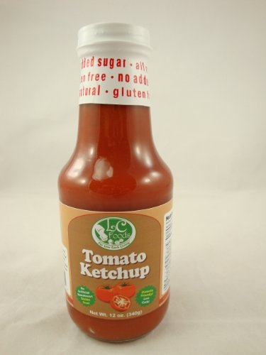 LC Foods Tomato Ketchup Low Carb, Paleo, Gluten Free, Wheat Free, No Sugar, All Natural, Diabetic Friendly (12 oz)