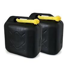 Kunststoff Kanister, 2er Set, Volumen: je 20 Liter (Lieferung ohne Inhalt). Inkl. Ausgieser - Schnorchel.