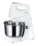 Severin - 3819 - Batteur et Bol Rotatif - 250 W - Bol Inox 3,0 L - Blanc / Gris