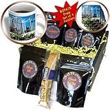 Jos Fauxtographee Realistic From the Ground Looking up Towards The Heavens St George Utah LDS Temple With Fence and Flowers Coffee Gift Baskets Coffee Gift Basket