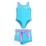 London Fog - Girls One Piece Bathing Suit Set, Aqua