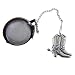 Stainless Steel Tea Ball Mesh Infuser With Pewter Cowboy Boots Charm
