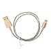 Necano(tm) 50cm Gold Usb Sync Data and Charging Cable Cord Wire Suitable for Iphone 6 6s 6 Plus 6s Plus Iphone 5 5c 5s Ipad 4 Mini Air Ipod Nano 7 Ipod (50cm Gold) with Necano Retail Package(3pcs)