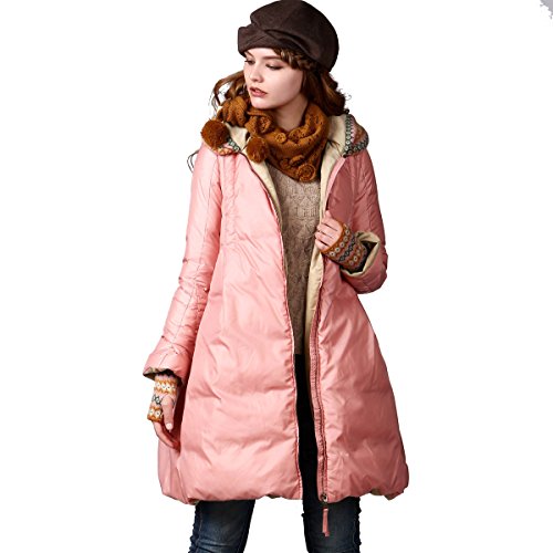 (アートカー)Artka オリジナルデザイン レディーズジャカード編みパッチワーク高級ダウンコート ZK17240D