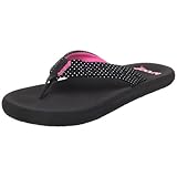 IMAGE OF Reef Women's Seaside Sandal,Black/Hot Pink/White,6 M US