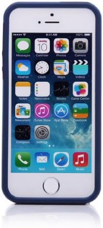 Mobile 7 Iphone 5/5S Soft Edge + Hard Cover Hybrid Case [SPACE CADET (BLUE)]- Retail Packaging