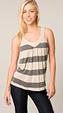 Splendid Charcoal Striped Oatmeal Tank