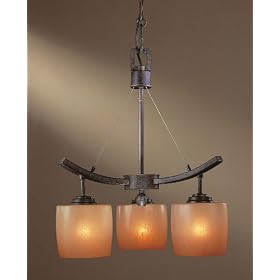 Minka Lavery Lights 1185-357 Mini 3LT Chandelier Iron Oxide Raiden Contemporary Indoor... by Minka Lavery