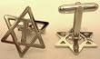 Messianic Star of David Jews for Jesus Christians for Isreal Cross Cuff Links Cufflinks Set