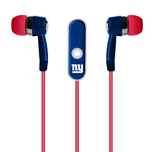 NFL New York Giants Hands Free Ear Buds with Microphone
