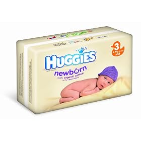 Huggies Newborn Size 3 (9-20 lbs/4-9 kg) Nappies - 2 x Packs of 54 (108 Nappies)