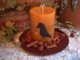 Small Primitive Piller with Crow Soy Candle
