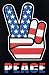 Peace (Hands, Flag) Flocked Blacklight Poster Print - 24