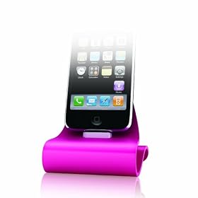 KONNET iCrado Rainbow, Stylish Metal Charging Dock / Cradle / Stand for iPhone, iPhone 3G, iPhone 3GS and iPod (Limited Edition: Magenta)