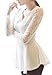 Women Long Sleeve Lace Chiffon Shirt Flared Blouse Top Sexy T-shirt