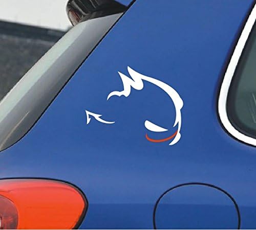 2 Pcs Violent Rabbit Car Rearview Mirror Decal Sticker Automobile Fuel Tank Cap Stickers (White)