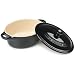 Le Creuset Stoneware 12-Ounce Mini Oval Cocotte, Black Onyx