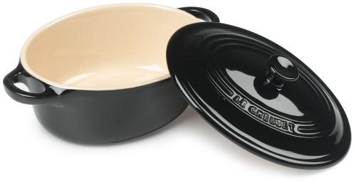Le Creuset Stoneware Petite Oval Casserole, Black Onyx