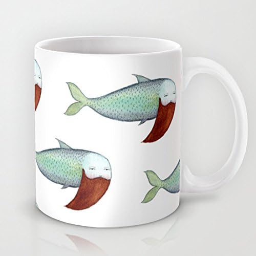 Fish with Beard Coffee Mug ,Custom Coffee Ceramic Mug -SO100501208