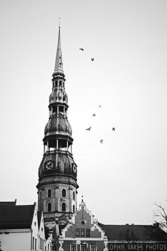 Architecture Photography - 'St Peter's' - Black And White Church Fine Art Landscape Photography Print by Sophie Takes Photos