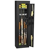 HOMAK HS30103605 6-Gun Security Cabinet, Gloss Black