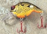 JLVLures Shallow Crankbait Perch : Diver Lures JLV Freshwater Smallmouth Steelhead Pike Salmon Trout Perch Whiper Mid Depth Walleye Casting Bass Hook Treble Red Boat Dock Brook Bay Little Stump River Trolling Weed Surface Topwater Shad