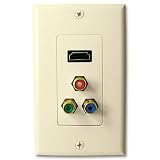 Structured Cable Products 126-AL HDMI & 3 RCA Wall Plate, Almond