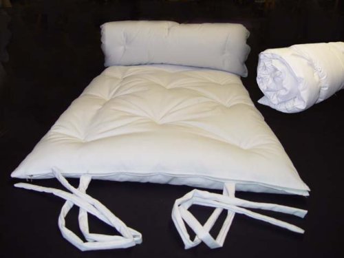 Brand New White Traditional Japanese Floor Futon Mattresses, Foldable Cushion Mats, Yoga, Meditaion.