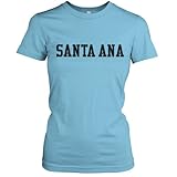 Santa Ana Collegiate Ladies Fine Jersey T-Shirt (Black), Aqua, S Santa Ana Collegiate Ladies Fine Jersey T-Shirt (Black), Aqua, S