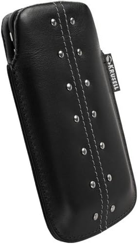 Krusell 95290 Kalix Large Mobile Leather Pouch for iPhone 4/4S - 1 Pack - Carrying Case - Retail Packaging - Black