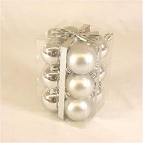 Christbaumkugel 12er Pack 5cm silber