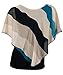 eVogues Plus Size Layered Poncho Top Stripe Print