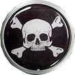 Mens CIRCLE SKULL AND CROSSBONES Punk Rock Metal Belt Buckle