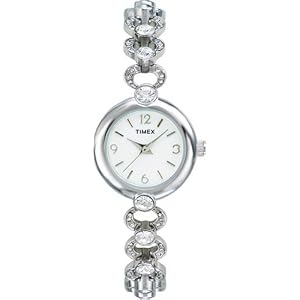 Women's Timex Crystal Bracelet Watch - Silvertone