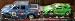 Childrens Play Car Set - Pick-Up Truck with Trailer and Extra Car on Trailer