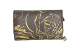 Animal Ladies Brown Leather Wallet Purse - Rose