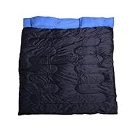 Outsunny Two-Person Double Wide Sleeping Bag - Blue / Black by Outsunny