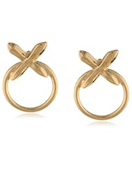 LUV AJ "Rainbow" Crystal Cross Statement Earrings