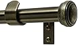 Levolor 54545906 Fluted End Cap Rod Set, 36-to-66-Inch Width, 1-Inch Diameter, Antique Brass