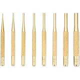 Starrett SB565Z Brass Drive Pin Punches Set, 8 Pieces