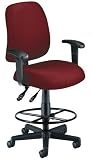 Wine OFM Posture Task Chair with Arms Drafting Kit