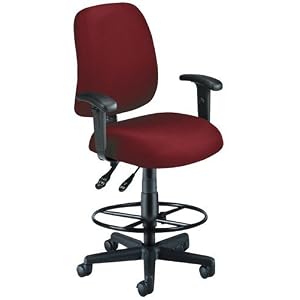 Posture Task Chair with Arms and Drafting Kit-Wine by OFM