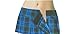 Blue Plus Size Schoolgirl Tartan Plaid Pleated Mini Skirt Seacliff
