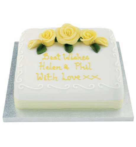 Yellow Classic Rose Cake