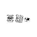 Sterling Silver 925 5mm Asscher Cubic Zirconia CZ title=