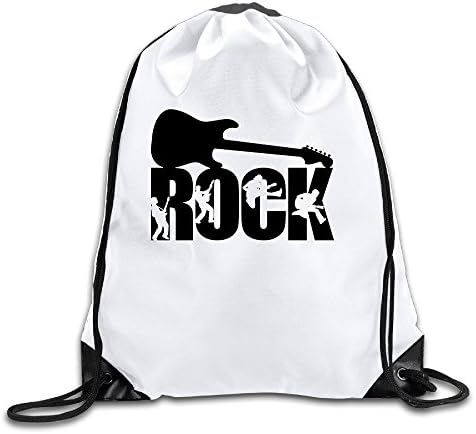 BTRE Rock Logo Portable Drawstring Bag White