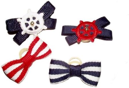 Summer Bows with Grooming Bands for Boy Dogs