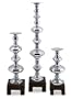 Set of 3 Carolyn Kinder 5th Avenue Chrome Candle Holders